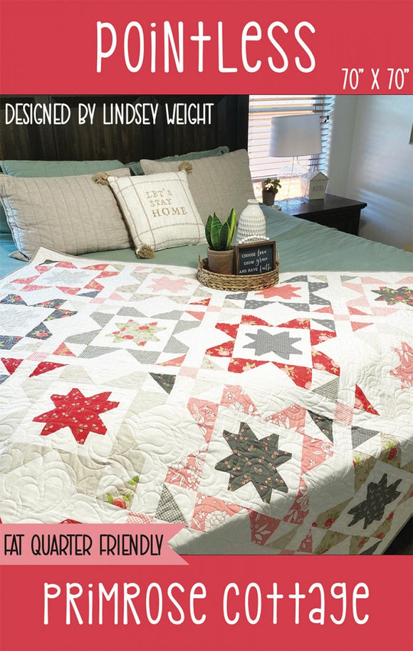 Pointless Quilt Sewing Pattern by Primrose Cottage PCQ-037  finished size 70 x 70