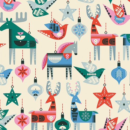End of Bolt 11 inches Christmas in the City Winter Wishes Yardage for Art Gallery Fabrics CHC25815 EOB 1709