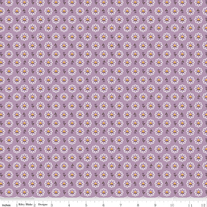 Prairie Heritage Heirloom Plum C12302-PLUM By Lori Holt Sold by 1/2 yard increments