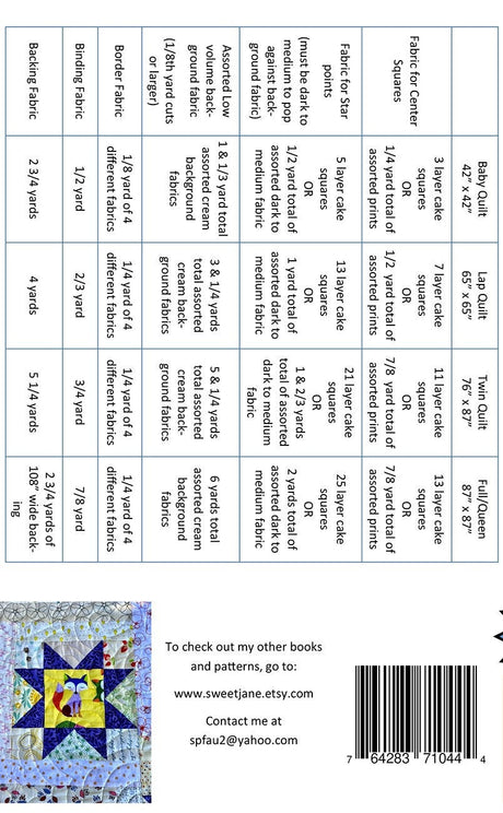 Goodnight June SJ116, Paper pattern  by Sweet Jane's Quilting and Design