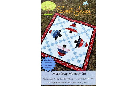 Making Memories SJ097, Paper pattern by Sweet Jane's Quilting and Design