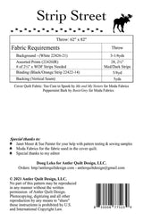 Strip Street Quilt pattern AQD 0287 Antler Quilt Design Finished size 62" x 82", paper pattern only