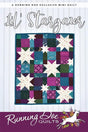 Lil' Stargazer Paper Mini Quilt Pattern by Running Doe for Villa Rosa Designs 16 1/4" x 20"