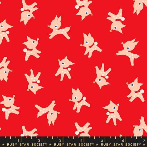 Jolly Darlings Little Deer Metallic Ruby RS5085 13M  Ruby Star Society