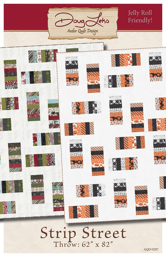 Strip Street Quilt pattern AQD 0287 Antler Quilt Design Finished size 62