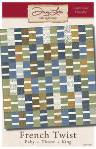 French Twist Quilt pattern AQD 0285 Antler Quilt Design in 3 sizes, paper pattern only