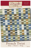 French Twist Quilt pattern AQD 0285 Antler Quilt Design in 3 sizes, paper pattern only