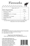 Fireworks Quilt pattern AQD 0283 Antler Quilt Design Finished Size 59 1/2" x 77", paper pattern only
