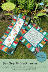 Bentley Table Runner # SJ129, Paper pattern  by Sweet Jane's Quilting and Design