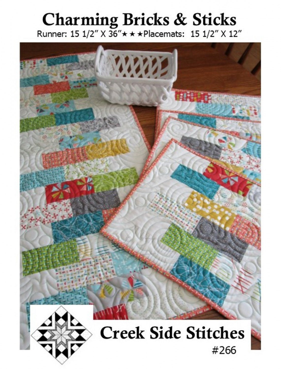 Charming Bricks & Sticks # CSS266 From Creek Side Stitches two sizes