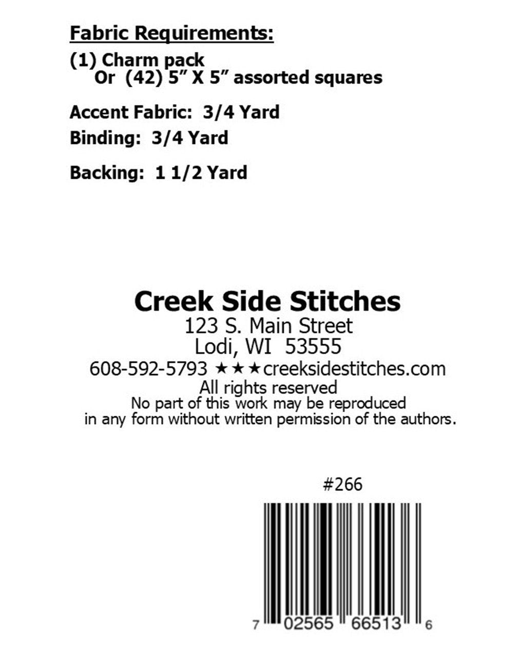 Charming Bricks & Sticks # CSS266 From Creek Side Stitches two sizes