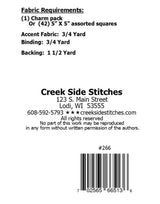 Charming Bricks & Sticks # CSS266 From Creek Side Stitches two sizes