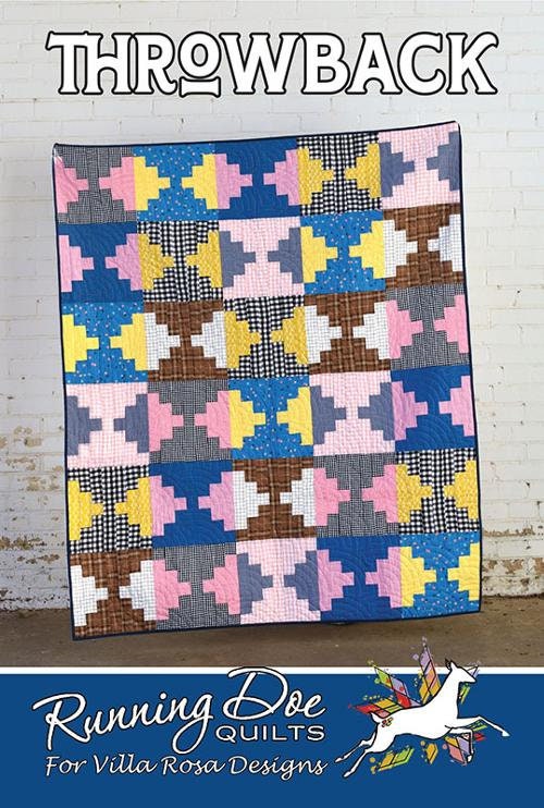 Throwback Paper Quilt Pattern by Running Doe for Villa Rosa Designs  #RDQ060   52 1/2" x 63"