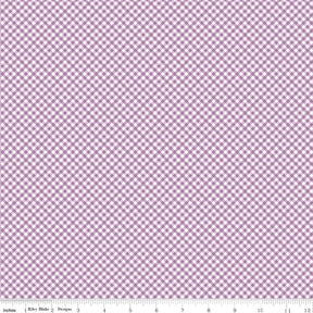 Bee Ginghams Plum Bee Ginghams Rebecca C12555-Plum by Lori Holt for Riley Blake Sold in 1/2 yard Increments