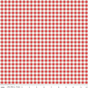 Bee Ginghams Jazzberry Bee Ginghams Natalie C12558-Jazzberry by Lori Holt for Riley Blake Sold in 1/2 yard Increments
