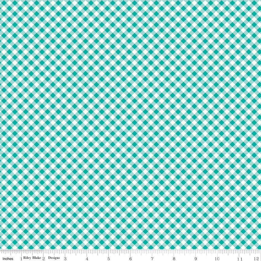 Bee Ginghams Vivid Bee Ginghams Carolyn C12551-Vivid by Lori Holt for Riley Blake Sold in 1/2 yard Increments