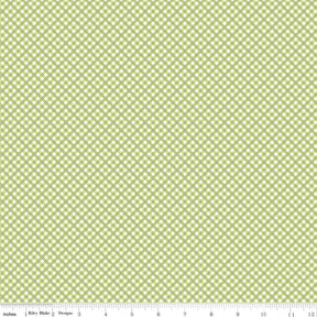 Bee Ginghams Lettuce Bee Ginghams Rebecca C12555-Lettuce by Lori Holt for Riley Blake Sold in 1/2 yard Increments