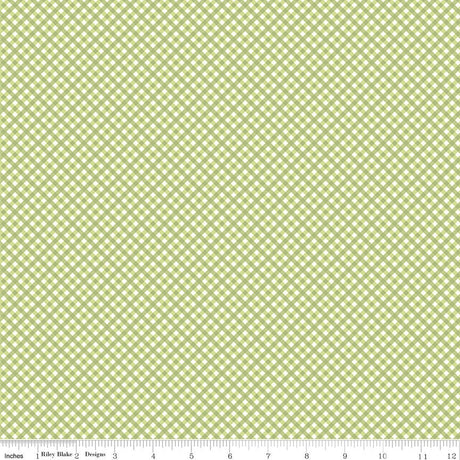 Bee Ginghams Lettuce Bee Ginghams Rebecca C12555-Lettuce by Lori Holt for Riley Blake Sold in 1/2 yard Increments
