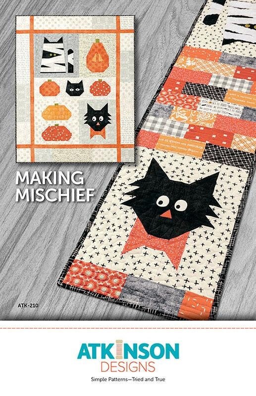 Making Mischief Table Runner by Atkinson Designs - Printed Pattern Only - ATK-210 Simple Patterns - tried and true