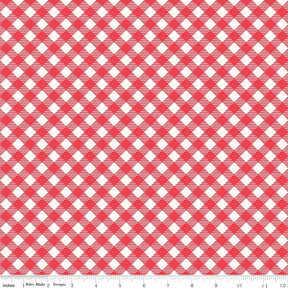 Bee Ginghams Cayenne Bee Ginghams Debbie C12550-Cayenne by Lori Holt for Riley Blake Sold in 1/2 yard Increments