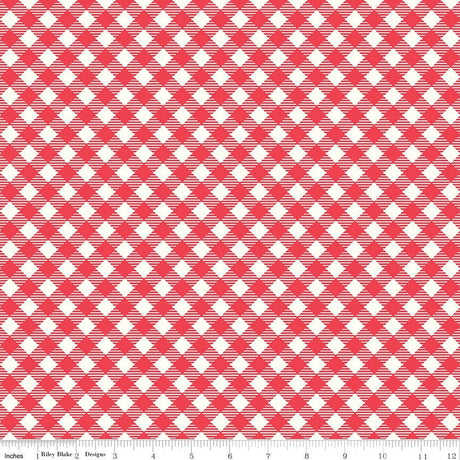 Bee Ginghams Cayenne Bee Ginghams Debbie C12550-Cayenne by Lori Holt for Riley Blake Sold in 1/2 yard Increments