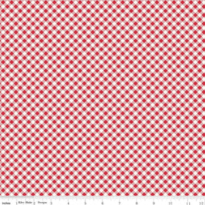 Bee Ginghams Red Bee Ginghams Carolyn C12551-Red by Lori Holt for Riley Blake Sold in 1/2 yard Increments