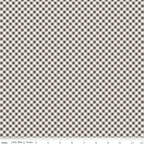 Bee Ginghams Rasin Bee Ginghams Lisa C12556-Rasin by Lori Holt for Riley Blake Sold in 1/2 yard Increments