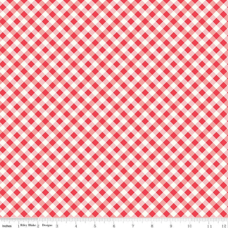 Bee Ginghams Cayenne Bee Ginghams Tammy C12554-Cayenne by Lori Holt for Riley Blake Sold in 1/2 yard Increments