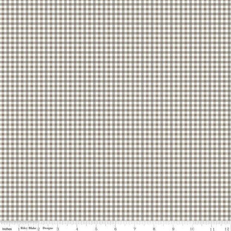 Bee Ginghams Pebble Bee Ginghams Camille C12560-Pebble by Lori Holt for Riley Blake Sold in 1/2 yard Increments