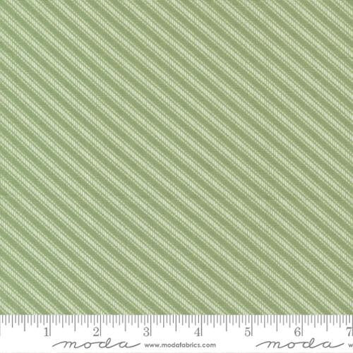 Dwell Ticking Stripe in Grass 55274 17 by Camille Roskelley  Sold in 1/2 Yard Increments