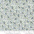 Dwell Meadow in Cream and Blue 55277 11 by Camille Roskelley  Sold in 1/2 Yard Increments