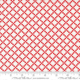 Dwell Nine Patch in Cream and Red 55272 11 by Camille Roskelley  Sold in 1/2 Yard Increments