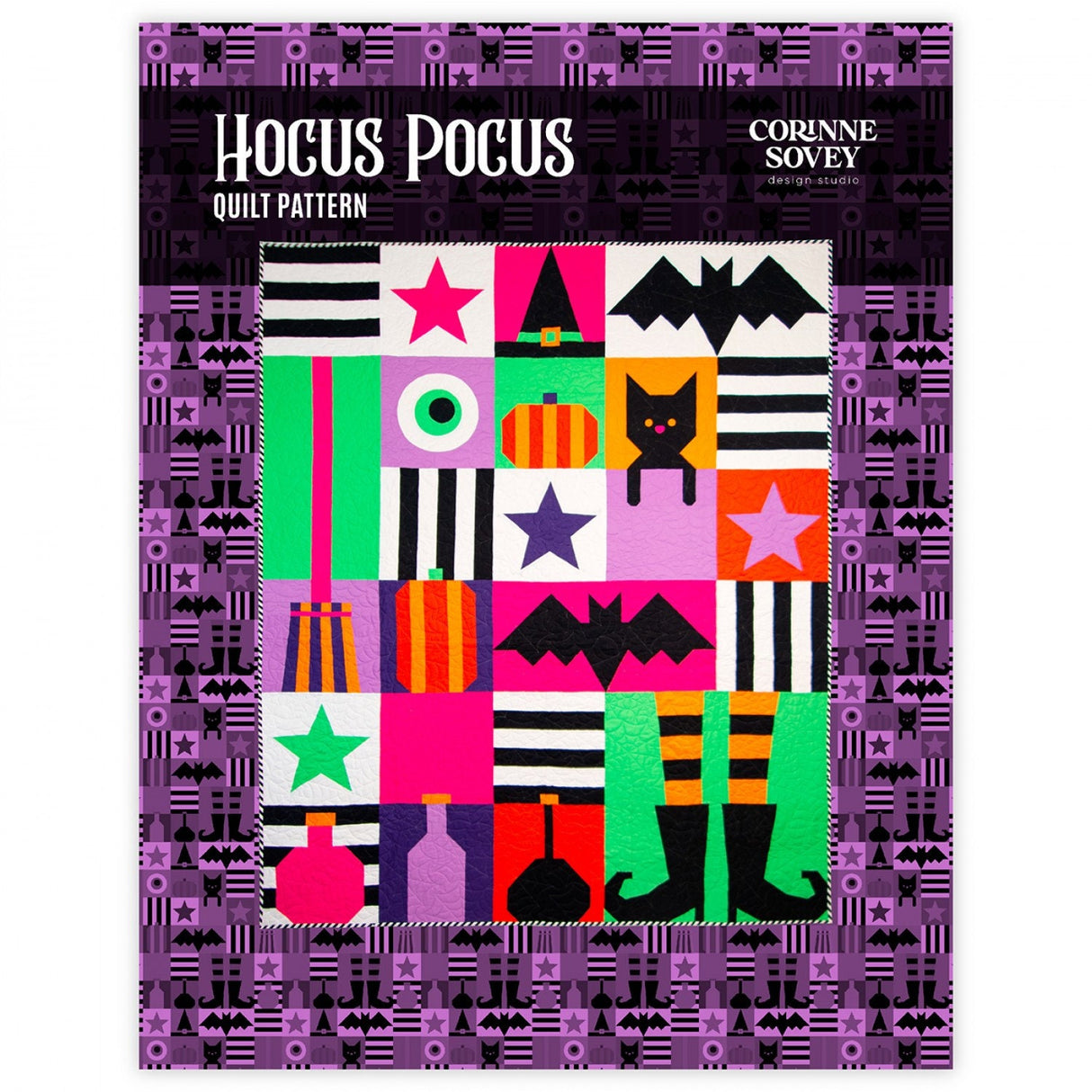 Hocus Pocus Quilt Pattern by Corinne Sovey of Design Studio 60-1/2in x 72-1/2in