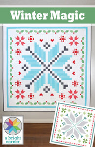 Winter Magic Quilt Pattern by A Bright Corner Quilts ABC-338,  78" x 78"