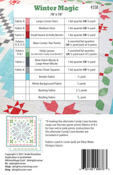 Winter Magic Quilt Pattern by A Bright Corner Quilts ABC-338,  78" x 78"