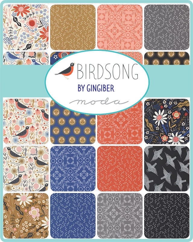 Birdsong Bird Dance Pebble Yardage 48358-16 by Gingiber For Moda Fabrics