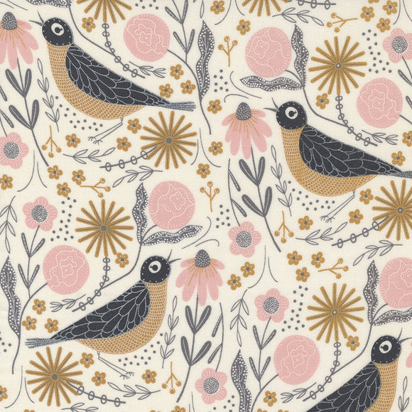 Birdsong Songbird Cloud Sunshine Yardage 48352-31 by Gingiber For Moda Fabrics