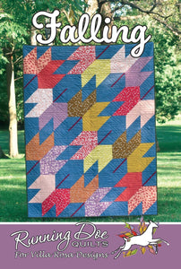 Falling Paper Quilt Pattern by Running Doe Quilts for Villa Rosa Designs 54x72