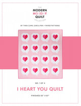 I Heart You Quilt TJCMHQ01 Pen and Paper and Then Came June