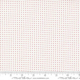 Dwell Pin Dot in Cream Red 55276 11 by Camille Roskelley  Sold in 1/2 Yard Increments