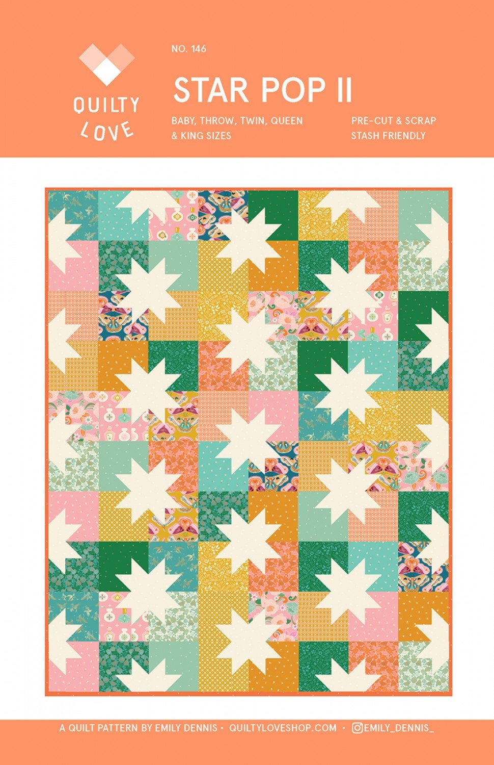Star Pop II Quilt Pattern QLP146 By Emily Dennis