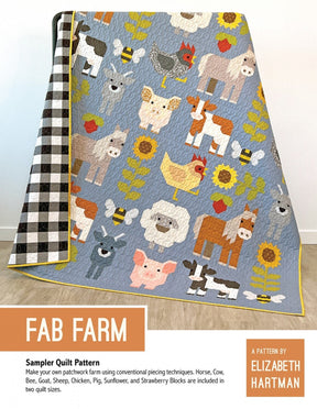Fab Farm Quilt Pattern EH069 by Elizabeth Hartman two sizes small and large