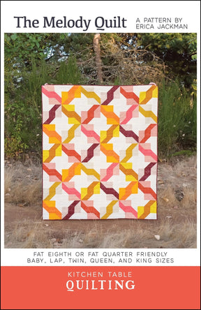 The Melody Quilt Paper Pattern KTQ161  by Kitchen Table Quilting (baby, lap, twin, queen and king sizes)