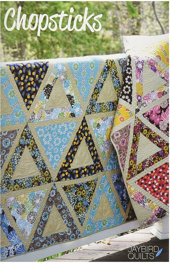Chopsticks Printed Quilt Pattern ONLY - by Jaybird Quilts in 4 sizes sku JBQ111
