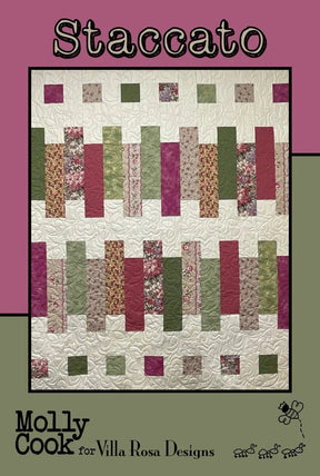 Staccato Pattern Card by Villa Rosa Designs finished size 63" x 75" Fat Quarter Friendly