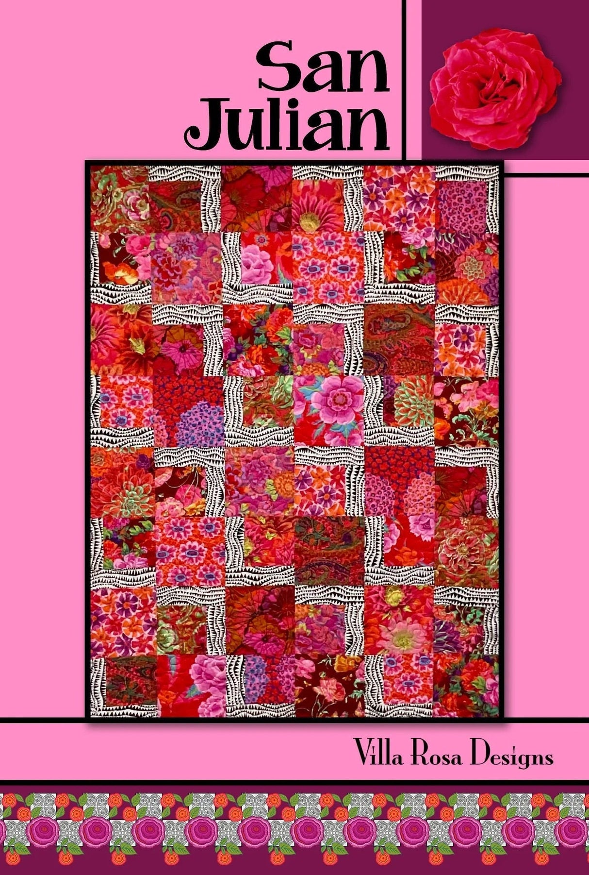San Julian Pattern Card by Villa Rosa Designs finished size 54" x 76"