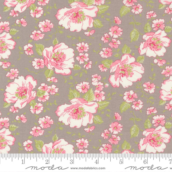 Grace Cobblestone Romantic Rose By The Yard  18720-12 by Brenda Riddle of Acorn Quilts for Moda Fabric