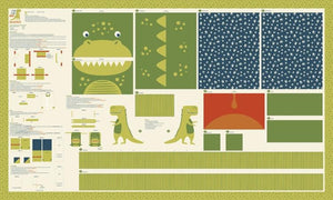 Stomp Stomp Roar Panel Multi 20825 11 By Stacy Iest Hsu for Moda