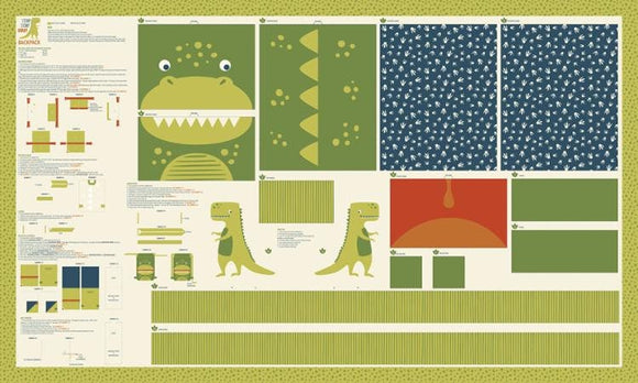 Stomp Stomp Roar Panel Multi 20825 11 By Stacy Iest Hsu for Moda