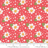 Zinnia Daisy Ruby Yardage 24131 15  by April Rosenthal Sold in 1/2 yard increments